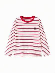 Balabala Soft Long Sleeve T-Shirt, Suitable For Girls, Boys & Unisex, Essential For Spring & Autumn - Red Hue - View 5