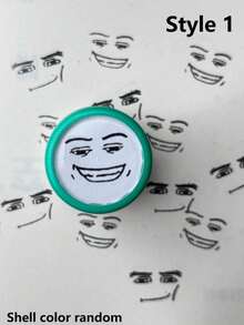 趣味符号印章 - 超级可爱有趣的黑色墨水印章 - 创意浮雕风格符号印章 - 适用于日记、日常办公、标签和标记 - 彩色 - 查看 9