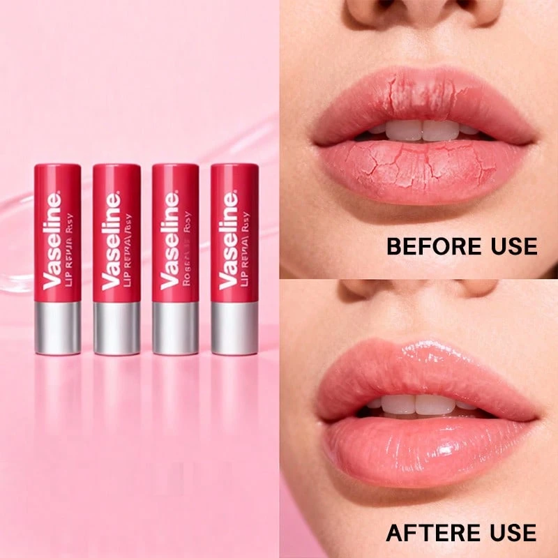 Vaseline 4pcs Classic Rose Lip Balm 3.5g, Suitable For Daily Use - 02 Pink - View 1