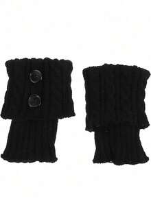 1 Pair Women's Winter Warm Boot Cuffs, Crocheted Knitted Boot Socks Short Leg Warmers, Leg Sleeve Boots Cover Warmer Gifts - 常規款 - 查看 8