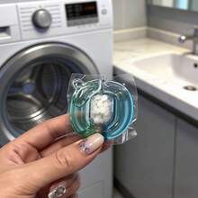 沙雪洗衣凝珠，持久留香，强效清洁，有效去污，护色，三合一强效家用洗衣机洗涤剂 - 彩色 - 查看 4