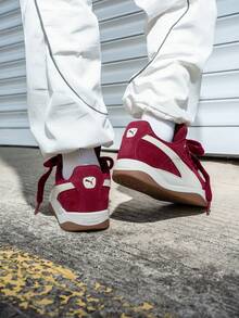 Puma Park Luna SD 女士板鞋低筒舒適休閒鞋輕便日常出行運動鞋 402510-06 - 紅色-雪白色 - 查看 3