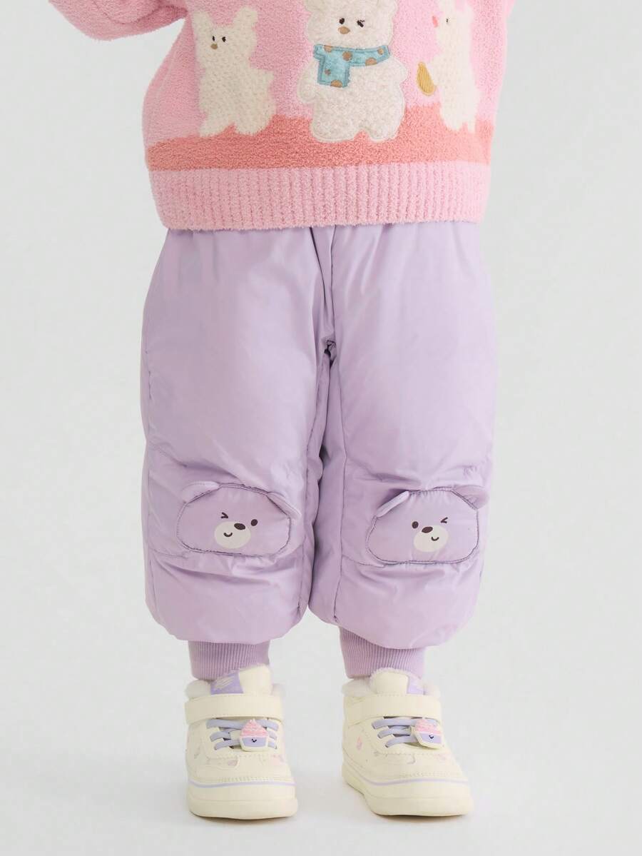 Balabala 女童加絨羽絨褲，2025冬季保暖慢跑褲，男女童款