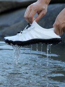 男女通用水鞋，轻便防滑，女士夏季户外鞋，速干水鞋，适合沙滩、徒步、钓鱼、游泳、冲浪、划船、海滩度假、露营、派对等场合。 - 白銀色 - 查看 8