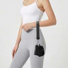 Women's Wrist Lanyard Keychain With Detachable Mini Wallet & Card Holder Pouches, Ideal Christmas Stocking Stuffer Gift For Travel, Everyday Carry, Keys, Cards And Small Essentials - Blcak Black - 查看 1