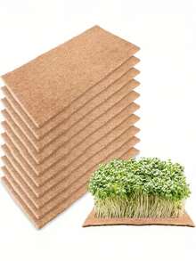 10pcs Jute Grow Mat Plant Fiber Grow Mat 10x20 Inch Natural Jute Microgreens Grow Mats Hydroponic Grow Pads Jute Plant Hemp Fiber Grow Mat Hemp Mats For Seed Starter And Sprouting Tray - Multicolor - View 2