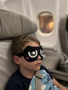 3件套独角兽印花睡眠眼罩，适合8岁以上儿童、青少年及成人，舒适3D立体贴合设计，无眼部压力，遮光眼罩，适合睡眠、小憩、旅行 - 彩色 - 查看 7