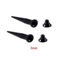 2件套锥形尖刺亚克力耳塞扩耳器套装，二合一耳廓扩张器螺丝套装穿刺饰品 - 擴耳器 - 查看 17