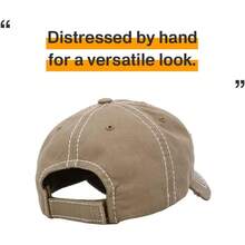 KBETHOS - Gorra de béisbol de algodón Desgastado Lavada, Ajustable, Estilo Unisex - Caqui con costuras - Ver 5