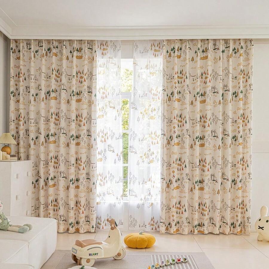 Curtains - Beige - View 1