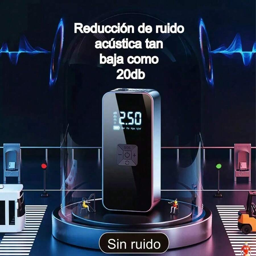 Bombas Aire Inflador Eléctricas Portátil Auto Llantas 150psi Negro 60 Trifásica - Negro1 - Ver 1