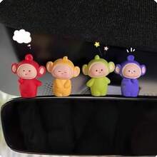 AD 4pcs Cute Baby Decor Ornaments For Car Display Screen, Creative Computer Monitor Accessories, Auto Interior Decoration - Red and Yellow 4 Baby - View 4