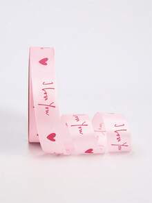 2.5cm Wide Fashionable "I LOVE YOU" Ribbon, Floral Bouquet Packaging Ribbon, DIY Gift Wrapping Ribbon - Multicolor - View 15