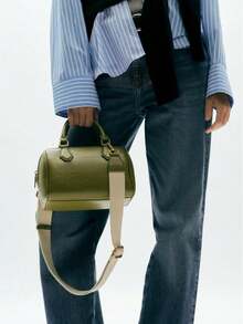 Women's Luxury Designer Boston Bag, Elegant And Fashionable Urban Tote With Dual Handles And Detachable Shoulder Strap, Ideal For Daily Commute - Green - View 2