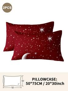 1pc/2pcs/4pcs Polyester Star & Moon Pattern Pillowcase (Pillow Insert Not Included), Soft & Comfortable, Suitable For All Seasons - Multicolor - View 40