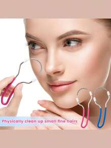 1 قطعة أداة إزالة الشعر من الوجه، أداة تقشير الوجه، إزالة شعر الوجه للنساء، مناسبة لإزالة شعر الوجه والشفاه والذقن والساقين