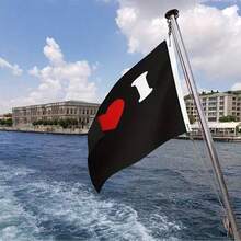 1pc Customized "I Love" Theme Flag, Custom Flag, American Flag, Customizable With Photos And Text, Also Suitable For Custom Tapestry, Garden Flag