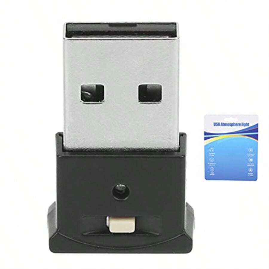 RGB USB Luz Ambiental Interior Coche LED 8 Colores Cambio Dinámico Brillo Ajustable Mini Lámpara Decorativa Para Auto - popular - Ver 1