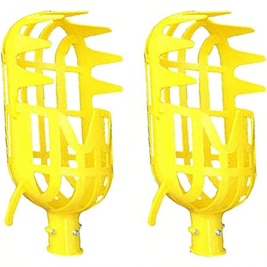 2 Piezas Recolector De Frutas, Color Aleatorio, Sin Varilla, 8.5 x 27 cm, Herramienta De Cosecha para Aguacates, Manzanas Y Otras Frutas - 1 - Ver 1