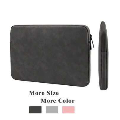Laptop Sleeve PU Bag For Macbook Air Pro 13 13.3 14 15.4 15.6 Inch Notebook Pouch For Asus HP Portable Bag Cover Case
