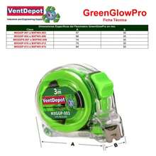 Flexómetro Retráctil Fluorescente, MXGGP-001, 1 Pza, 3mx19mm, ABS y Acero al Carbono, Transparente y Verde. - 5 mx 19 mm - Ver 11