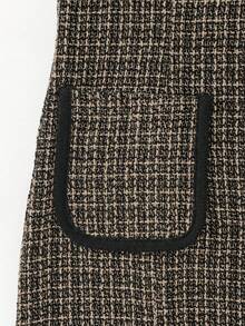 This Elegant Sleeveless Jacket Adopts The Popular Autumn Checkered Design, Which Is Specially Designed For Women. Dress,Equipped With A Belt And Front Button, It Is Ideal For Parties, Festivals, Leisure Outings And Vacations. - Camel - View 8