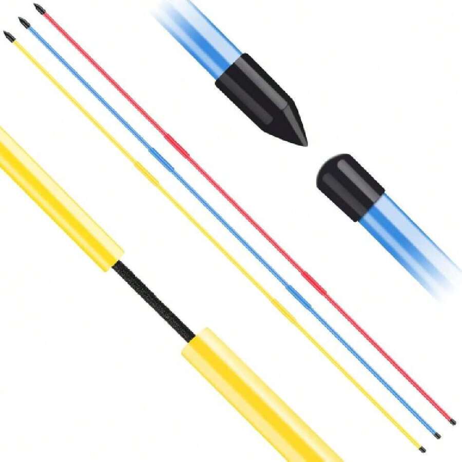 Golf Alignment Sticks Rods Swing Trainer Tools 48 Inch 2 Or 3 Pack, Fits In Golf Bag Tour Stickers Practice Training Aid,36293223 - 乾枯玫瑰色 - 查看 1