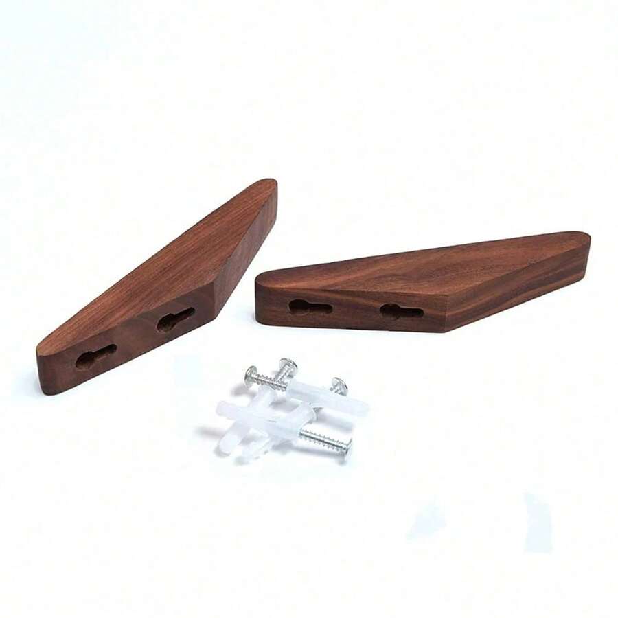 Natural Wooden Wall Mounted Coat Rack, Can Be Used As Jacket Hanger, Decorative Key Holder, Hat/Scarf/Bag Storage Rack, Bathroom Organizer