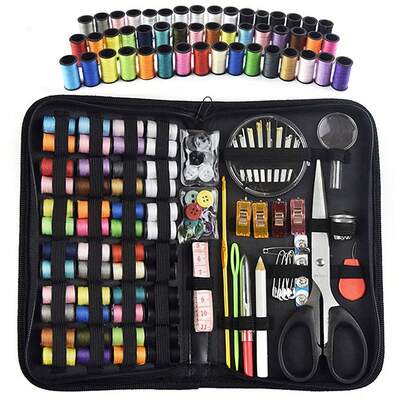 172PCS Sewing Kit,Small Sewing Kit, Mini Family Travel and Emergency Sewing Supplies,Mending and Sewing Needles, Scissors, Thimble,Thread, Tape Measure etc,Suitable for adults, beginners, children