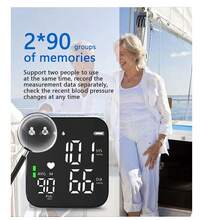 Wrist Blood Pressure Monitor With LED Large Display, One-Button Operation, Blood Pressure Measurement - Multicolor - View 8