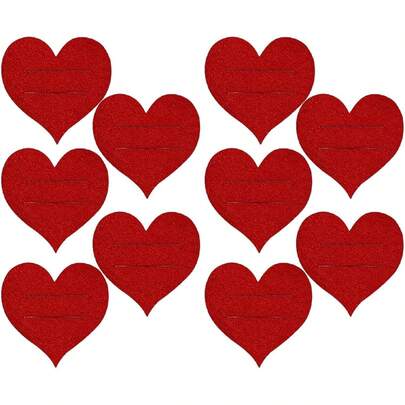 Heart-Shaped Tableware Set - Felt Tableware Set, Elegant Tableware Decor, Durable And Soft Felt Material, Suitable For Weddings, Birthdays, Mother's Day, Engagements, Valentine's Day And Other Dining Occasions