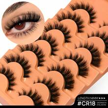 GROINNEYA 7 Pairs Cat Eye Lashes Spiked Criss-Cross Faux Mink Eyelashes Natural Look Soft Full Strip Lashes Luxury Volume Fake Eyelashes Mange Eyelashes Applicable To Dating Scenarios - Cat Eye Lashes - View 15