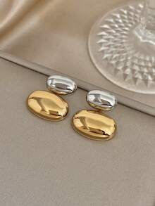 1 Đôi bông tai dáng dài hình học nhiều màu sắc, hình giọt nước, màu vàng kim, dành cho nữ, chất liệu thép không gỉ, thích hợp làm trang sức đeo hàng ngày, dự tiệc, quà tặng Giáng sinh, sinh nhật. - Nhiều màu - Xem 8
