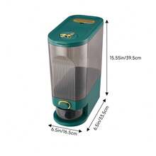 LIVINGANDHOME Living And Home 5/10KG Airtight Large Capacity Rice Dispenser,Food Storage Container,Kitchen Storage Organizer,Large Grain Container Storage With Lid Measuring Cylinder Moisture Proof Household Cereal Dispenser Bucket For Kitchen Soybean Corn - Green - View 12