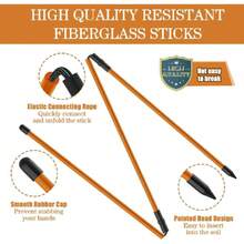 Golf Alignment Sticks 2 Pack,Upgraded 48" Collapsible Alignment Stick Golf Training Aid For Aiming, Putting, Swing Trainer, Golf Training Sticks With Clear Tube Case,36292104 - Coral Orange - View 2