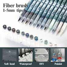 Bộ 84 bút vẽ màu acrylic, 7 màu chuyển sắc, 2 bút/hộp, bút khô nhanh, chống lem mực, thích hợp cho tranh vẽ trên vải, đá, gốm sứ, gỗ và thủy tinh | Bộ quà tặng dành cho bé trai/bé gái (Giáng sinh & tựu trường) - Nhiều màu - Xem 9