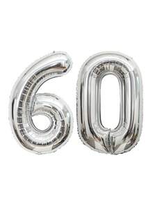 40 Inch Silver Number Balloons, Birthday Party Decorations, Large Foil Number Balloons For Wedding Anniversary Celebration, Holiday Party Decorations - Silver - View 16