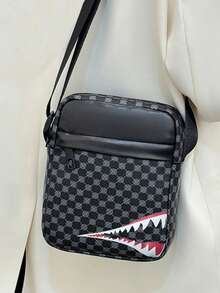 时尚撞色通勤斜挎单肩包，轻便小方包，复古街头风情人节 - 彩色 - 查看 12