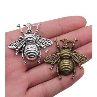 Queen Bee Pendant With Hole, Handmade Jewelry Pendant, Keychain DIY Accessory
