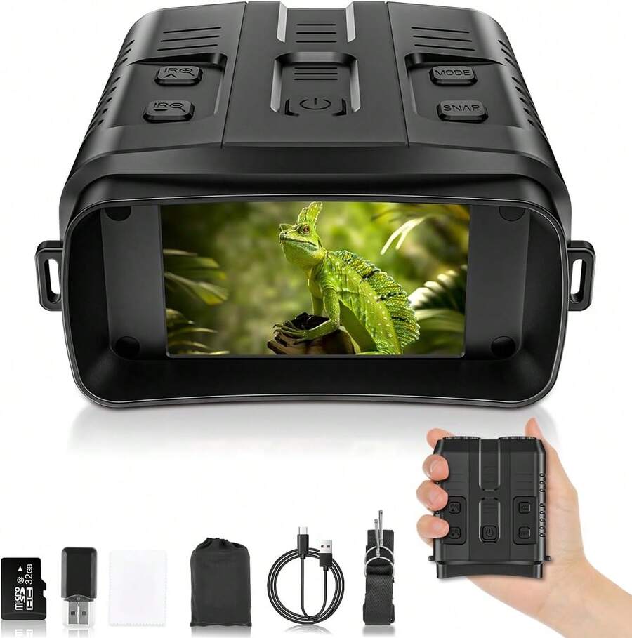 Prismáticos de Visión Nocturna 4K - 10x Zoom, 42MP, Pantalla TFT 3", Soporte WiFi, Adecuados para Actividades al Aire Libre, Observación de Vida Silvestre y Paisajes - 1 - Ver 1