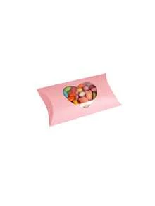 50/25Pcs/1PC- Valentine's Day Treat Boxes With Gift Tags Cotton Rope Red Pink Pillow Boxes With Heart PVC Window Gift Paper Container For Sweets Chocolate Birthday Wedding Party - Multicolor - View 12