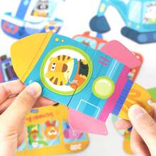 1Set Children's Double-Sided Alien Puzzle 26 English Alphanumeric Forest Animal Puzzle Toy Gift Birthday Gift Children's Cognitive Double-Sided Puzzle Animal Alphanumeric Boy And Girl Early Education Puzzle Parent-Child Interaction Large Particle Desktop Toy Festival Gift Let Children Grow Through Playing