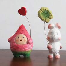 1-6pcs Random Style Cute Night Cherry Blossom Animal Party/Plush Toys, Sonny 3-Inch AngGel, Fashion Party Angel Plush Doll Cute Animal Party, Party Decor Random Style, Office Decor, Model, Collectible Decoration, Thanksgiving/Valentine's Day Gift, Birthday/Graduation Gift, Phone Accessories, Decorative Model, Collectible Plush Doll, Backpack Hanging Decor, Christmas/Halloween/Birthday Party Gift, Valentine's Day Gift - Multicolor - View 3