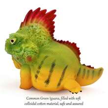 1个绿色鬣蜥软橡胶玩具，互动派对游戏礼物，愚人节礼物 - 彩色 - 查看 7