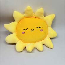 1个可爱卡通太阳云朵毛绒玩偶，柔软舒适，可作抱枕、靠垫、沙发装饰，儿童舒适伴侣枕，车载抱枕，卧室装饰，生日/圣诞节/情人节礼物 - 彩色 - 查看 22