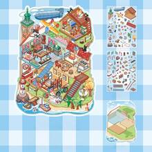 [Bộ nhãn dán Gucard, Mô hình tiểu cảnh, 67 nhãn dán phong cảnh với nhiều kiểu dáng khác nhau!!!] Thế giới thu nhỏ chất lượng cao: Mô hình tiểu cảnh Dreamland, kích thước lớn, tự làm, nhãn dán nhà thu nhỏ - Mô hình tiểu cảnh thẩm mỹ cao - Nhiều màu - Xem 64