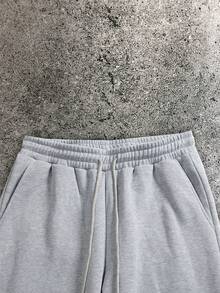 Men's Grey Side Black Stripe Loose Casual Street Style Pants - Light Grey - View 6