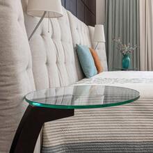 23 Inch Round Clear Tempered Glass Table Top With 1/4 Thick Flat Polished Edges For Dining Coffee Table Or Office Use By - Clear - View 2