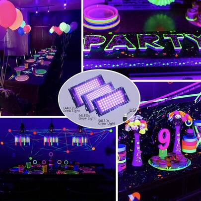 USB-Powered Black Light With 50/96/144 LEDs - Perfect For Glow Parties, Halloween, Christmas, Body & Fluorescent Art, Birthdays & Neon Events