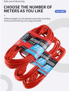 5-20m Orange Multi-Socket Extension Cable, Heavy-Duty - CHS20-20M - View 9